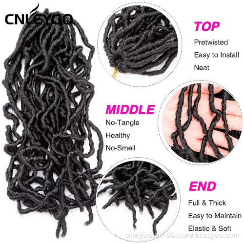 Factory 10 Inch New Faux Lock Crochet Hair 24 Strands Short Nu Locs Crochet Braids For Women